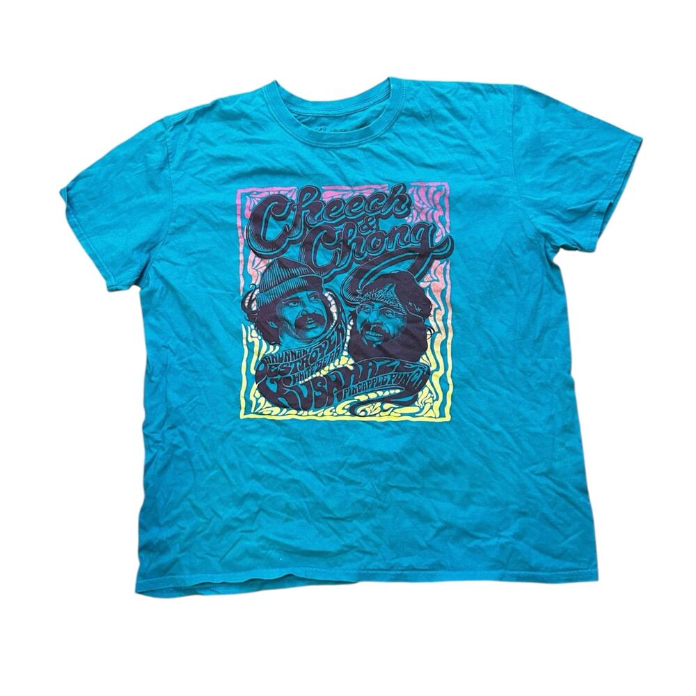Cheech & Chong Graphic T-Shirt Psychedelic Retro Style  Haze Kush Size XL